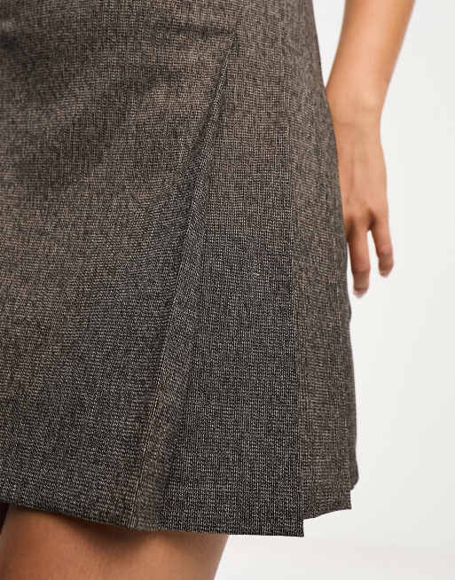 Mango - Mini-jupe plissée à l'avant - Gris, 3 de 4