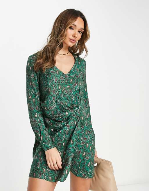 Mango groene online jurk