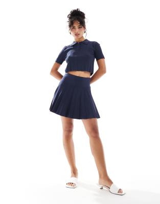 Mango Mini Skirt In Navy - Part Of A Set