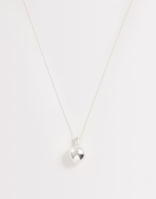 Mango minimal drop necklace in silver tone
