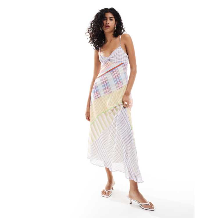 knee length dresses for ladies Elle Gingham Midi Dress