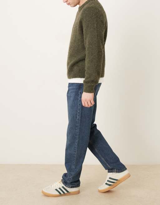 Mango Moby 100% cotton straight jean in dark blue, 3 of 5
