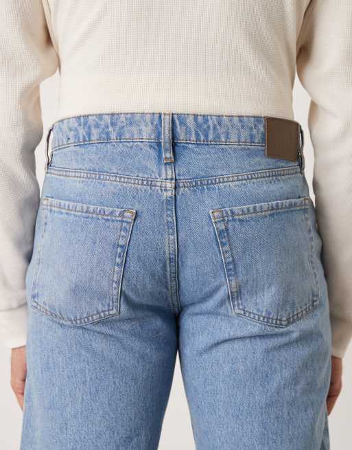 Mango Moby cotton straight jean in light blue, 4 of 5