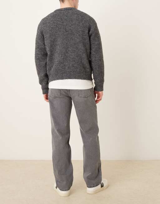 Mango – Moby – Grå, raka jeans i 100% bomull, 2 av 5