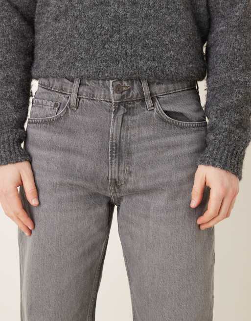 Mango – Moby – Grå, raka jeans i 100% bomull, 5 av 5