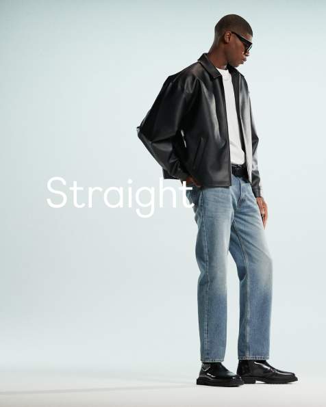 Mango – Moby – Jeans in Hellblau mit geradem, lockerem Schnitt - view 1