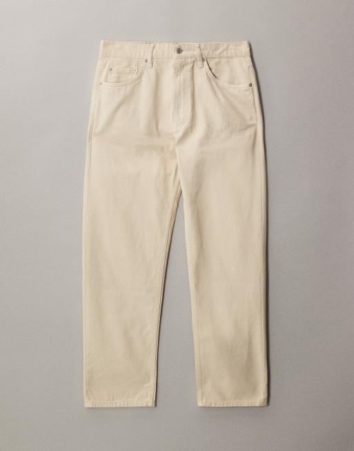 Mango – Moby – Straight Jeans aus 100% Baumwolle in Cremeweiß, 5 von 7