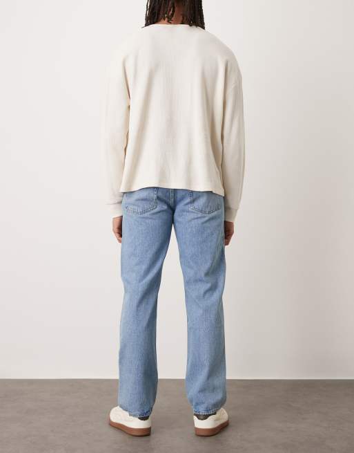 Mango – Moby – Straight Jeans in Hellblau aus Baumwolle, 2 von 5