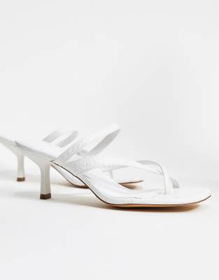 mango white heeled sandals