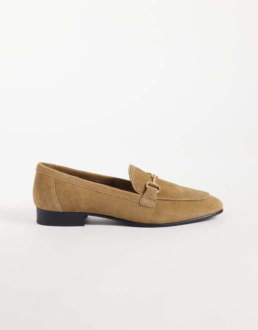 Mango mocassini con dettaglio a morsetto in pelle 100% sabbia, 1 di 4