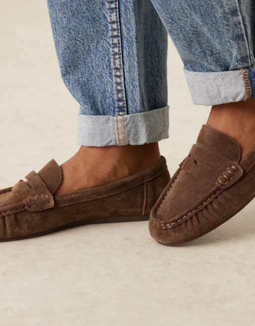 Mango - Mocassins en daim doux - Châtaigne, 3 de 4