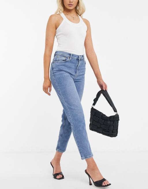 Mango mom fit jeans in washed blue