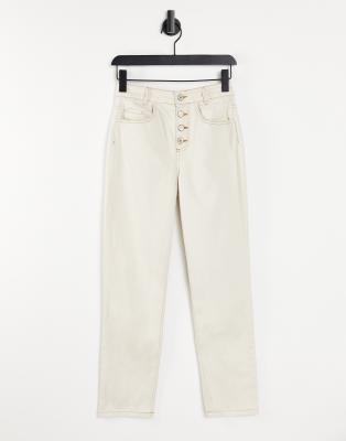 mango mom jeans white