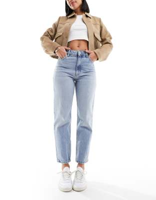 Mango - Mom-Jeans in Hellblau