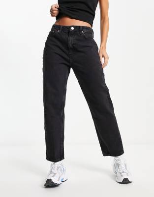 Mango - Mom-Jeans in Schwarz