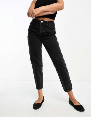 Mango - Mom-Jeans in Schwarz