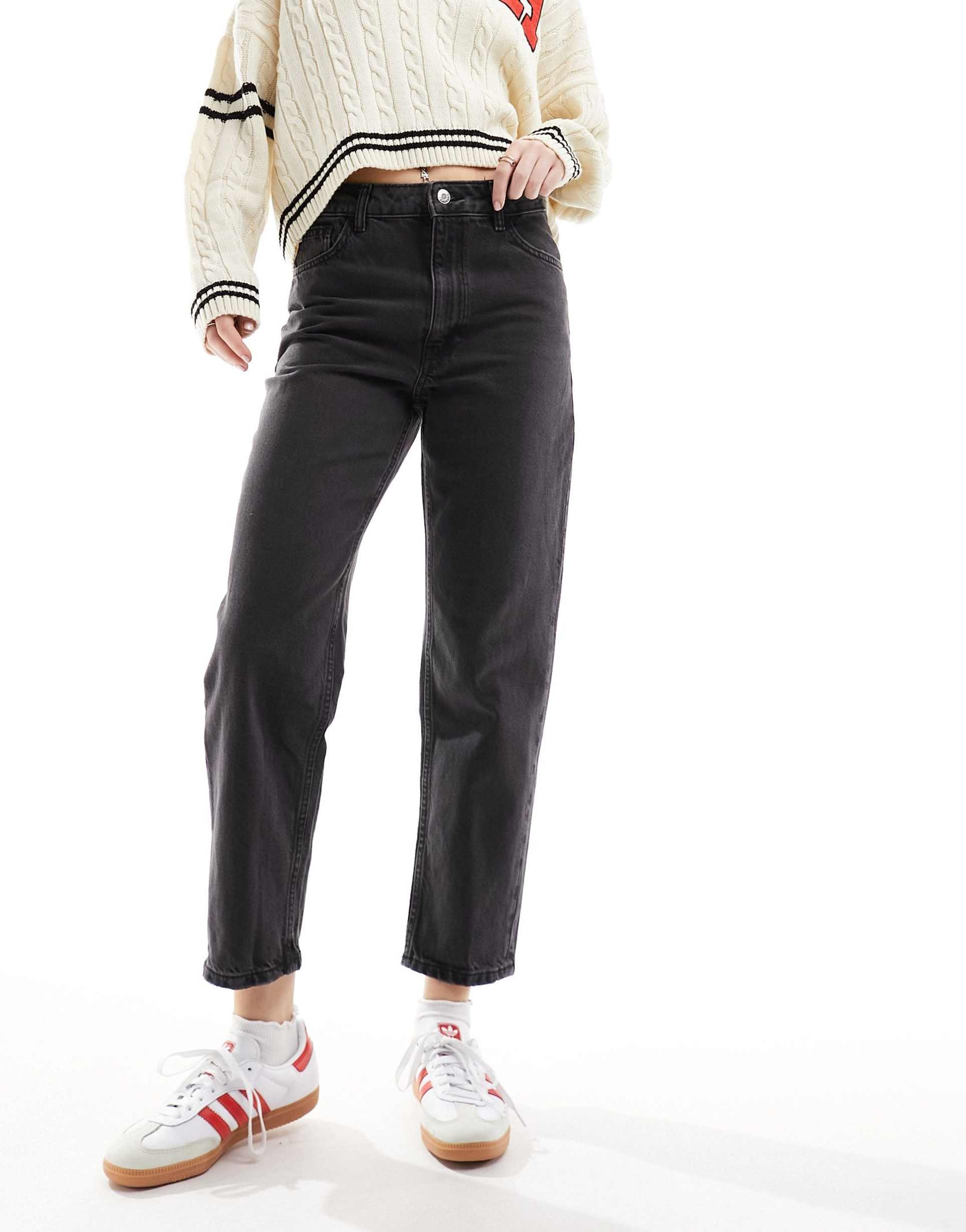 mango mom2000 jeans in black