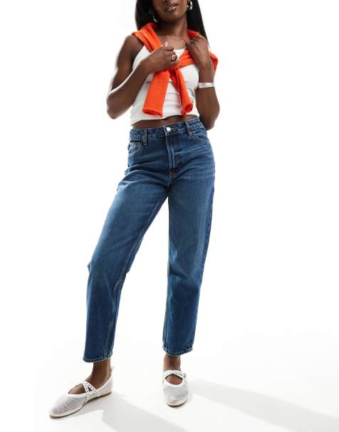 Mango – Mom2000 – Jeans in Mittelblau - view 1