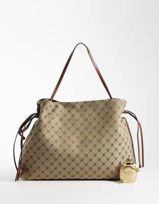 Mango Monogram Day Bag In Brown