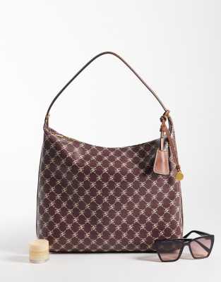 Mango Monogram Shoulder Bag In Red