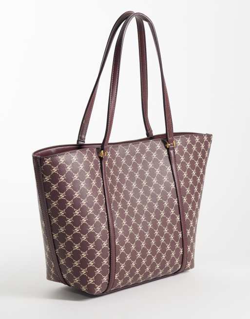 Mango monogram tote bag in chocolate , 4 of 4