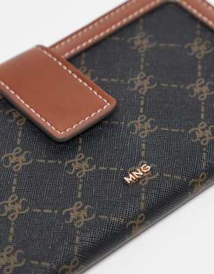 Mango Monogrammed Wallet In Brown