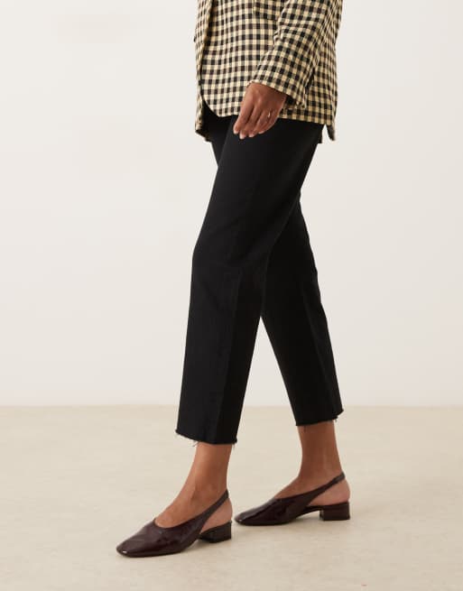 Mango - Mules en cuir à talon bride arrière - Rouge cerise, 3 de 4