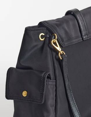 Mango Multi Compartment Backpack In Black