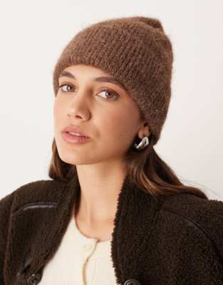 Mango - Mütze in Braun-Brown