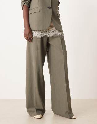 Mango Napoli Pleated Front Relaxed Pants In Gray