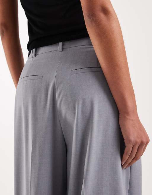 Mango - Nat - Pantalon barrel habillé d'ensemble - Bleu cendré, 4 de 5