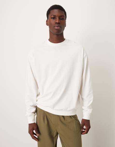 Mango – Naturvit sweatshirt i bomull - view 1