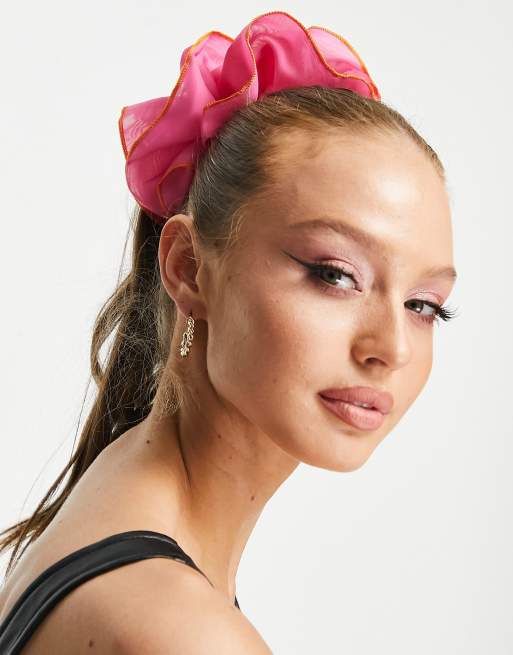 Mango neon pink scrunchie 