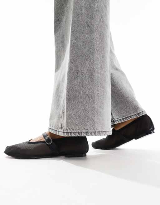 Mango – Net – Svarta ballerinaskor, 4 av 4