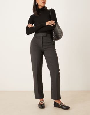 Mango - Newarm - Schmale, elegante Hose in Grau mit Nadelstreifen