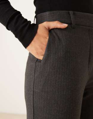 Mango Newarm Slim Tailored Pants In Gray