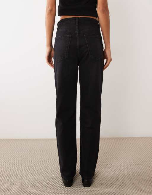 Mango Newmom avslappnade mom jeans i svart, 5 av 5