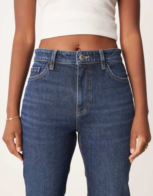 Mango - Newmom - Dybblå smalle mom-jeans, 4 af 5