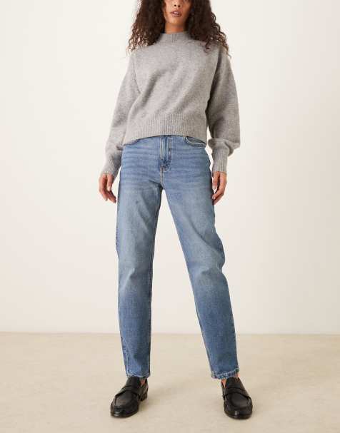 Mango – Newmom – Jasnoniebieskie jeansy mom fit - view 1