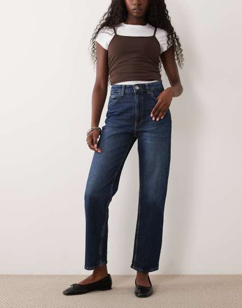 Mango Newmom jean mom décontracté bleu délavé - view 1