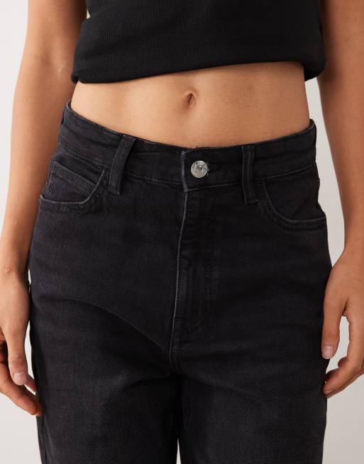 Mango Newmom jean mom décontracté noir, 3 de 5