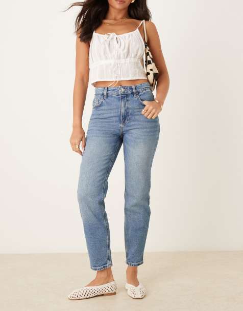 Mango – Newmom – Ljusblå jeans i mom-modell - view 1