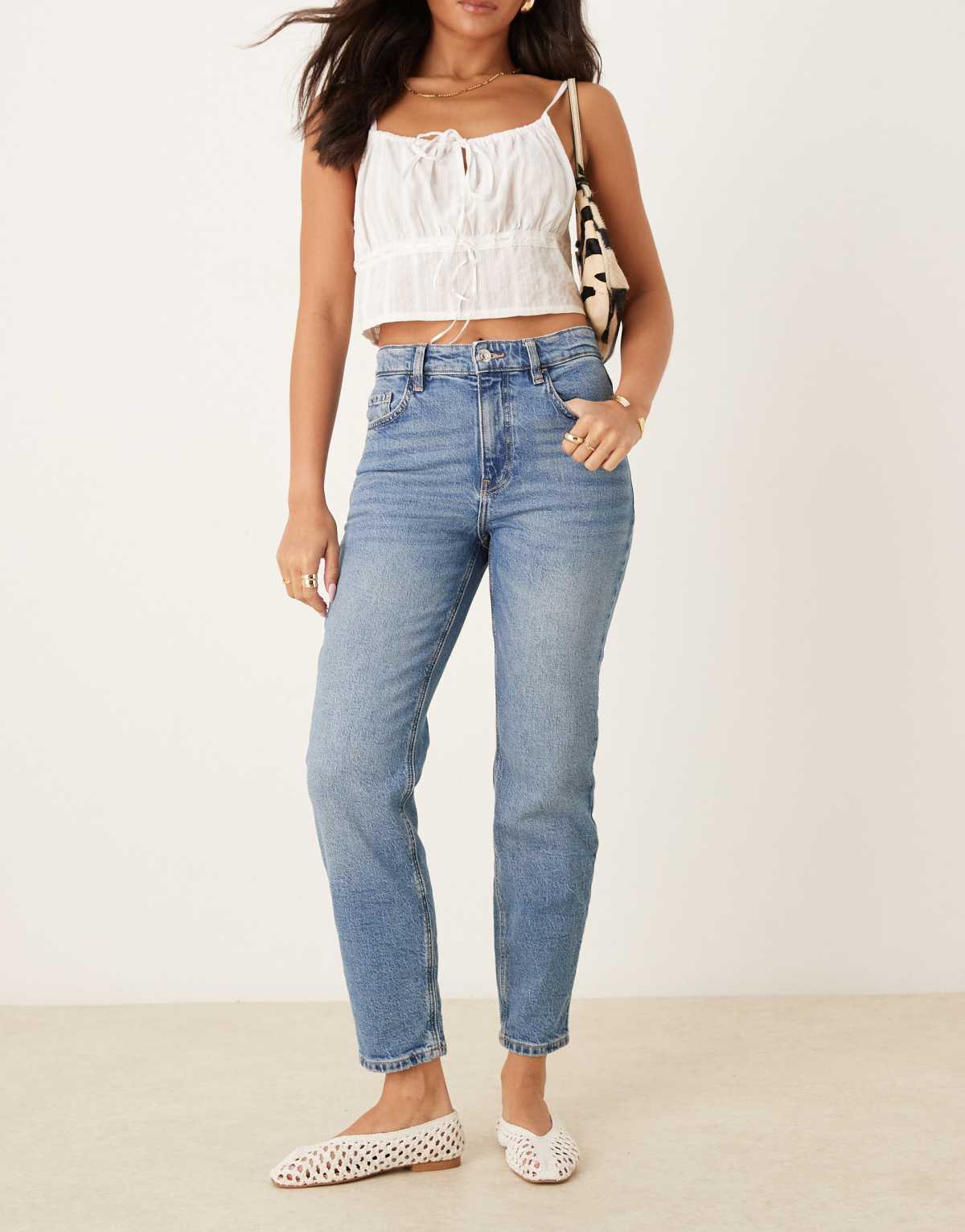 Mango Newmom mom jean in light blue