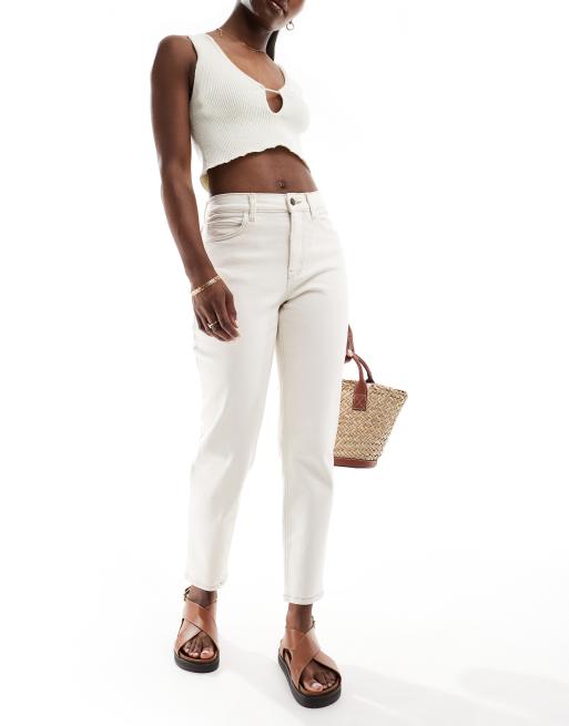 Mango - Newmom - Mom jeans in wit