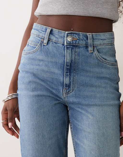 Mango Newmom relaxed mom jeans in light blue, 5 of 5