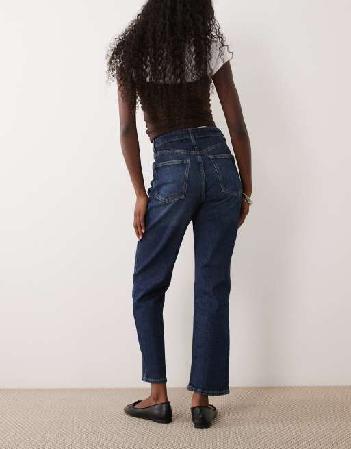 Mango Newmom relaxed mom jeans in washed blue, 3 of 5
