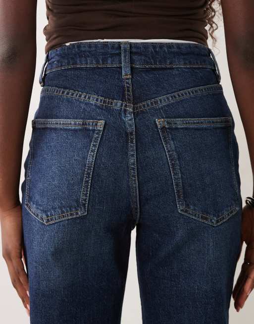 Mango Newmom relaxed mom jeans in washed blue, 4 of 5