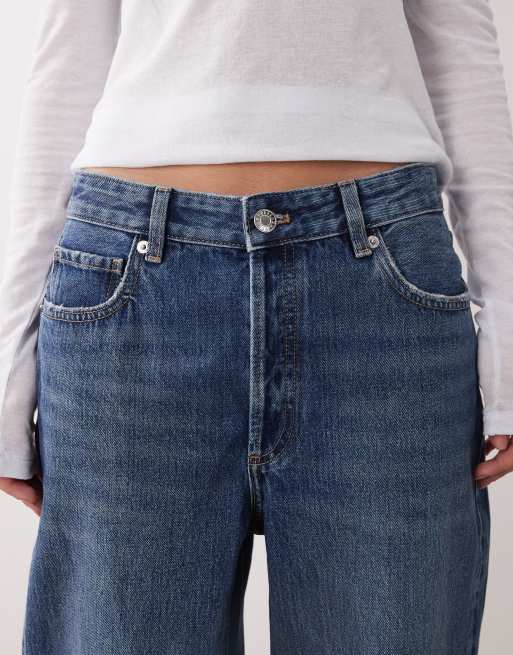 Mango - Newyork - Jeans dritti comodi in 100% cotone blu scuro, 4 di 5