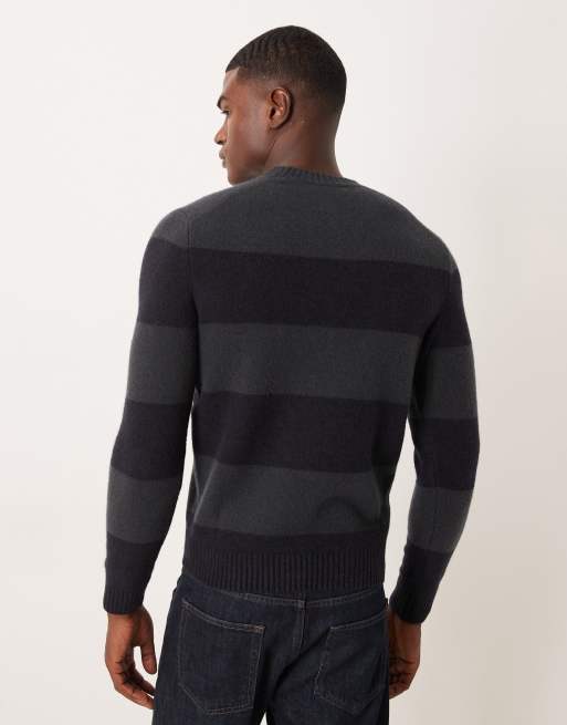 Mango – Niebieski sweter z kołnierzykiem polo w paski, 2 z 5
