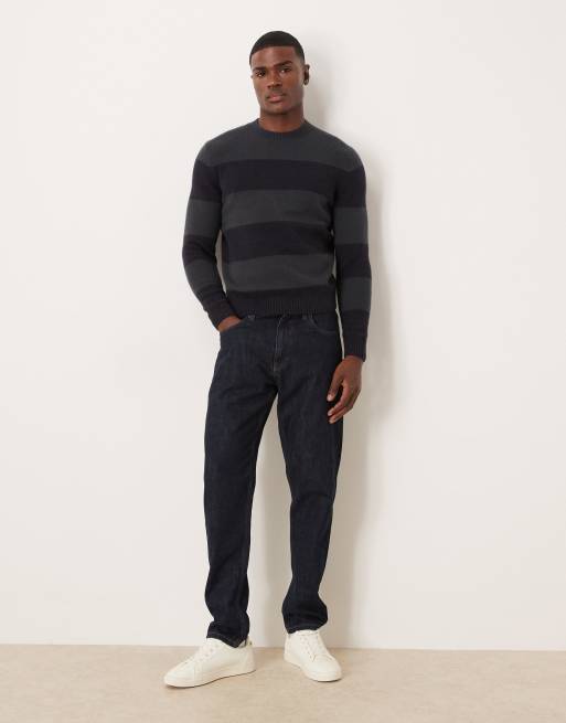 Mango – Niebieski sweter z kołnierzykiem polo w paski, 3 z 5